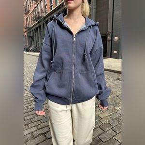 Brandy Melville Oversized Christy Zip Up Hoodie